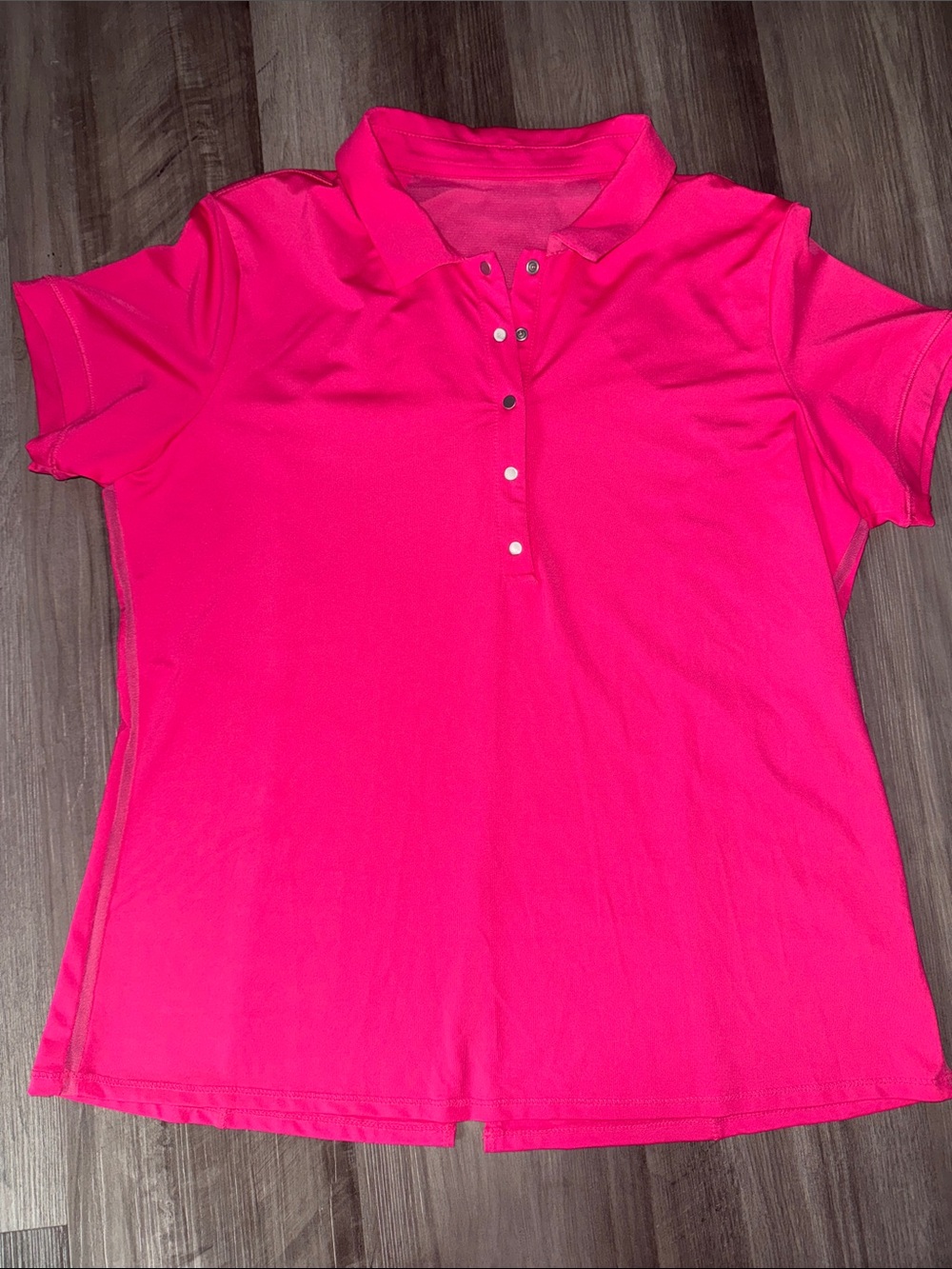 Lucky in Love Neon Hot Pink Polo Shirt